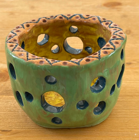 Enchanted Forest Handcrafted Ceramic Candle Holder
